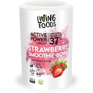Living Foods Strawberry Smoothie-Bowl – Pflanzlicher Proteinshake 540 g