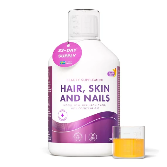 SWEDISH NUTRA FLÜSSIGES VITAMIN MIT KOLLAGEN FÜR HAARE, HAUT UND NÄGEL 500ml
