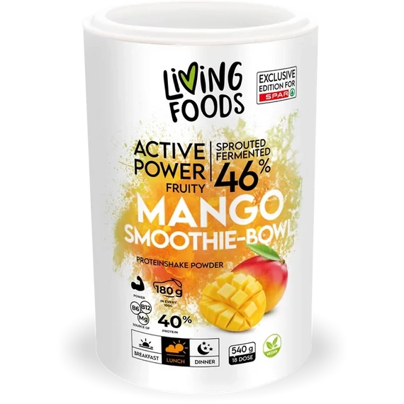 Living Foods Mango Smoothie-Bowl – Pflanzlicher Proteinshake (540 g)